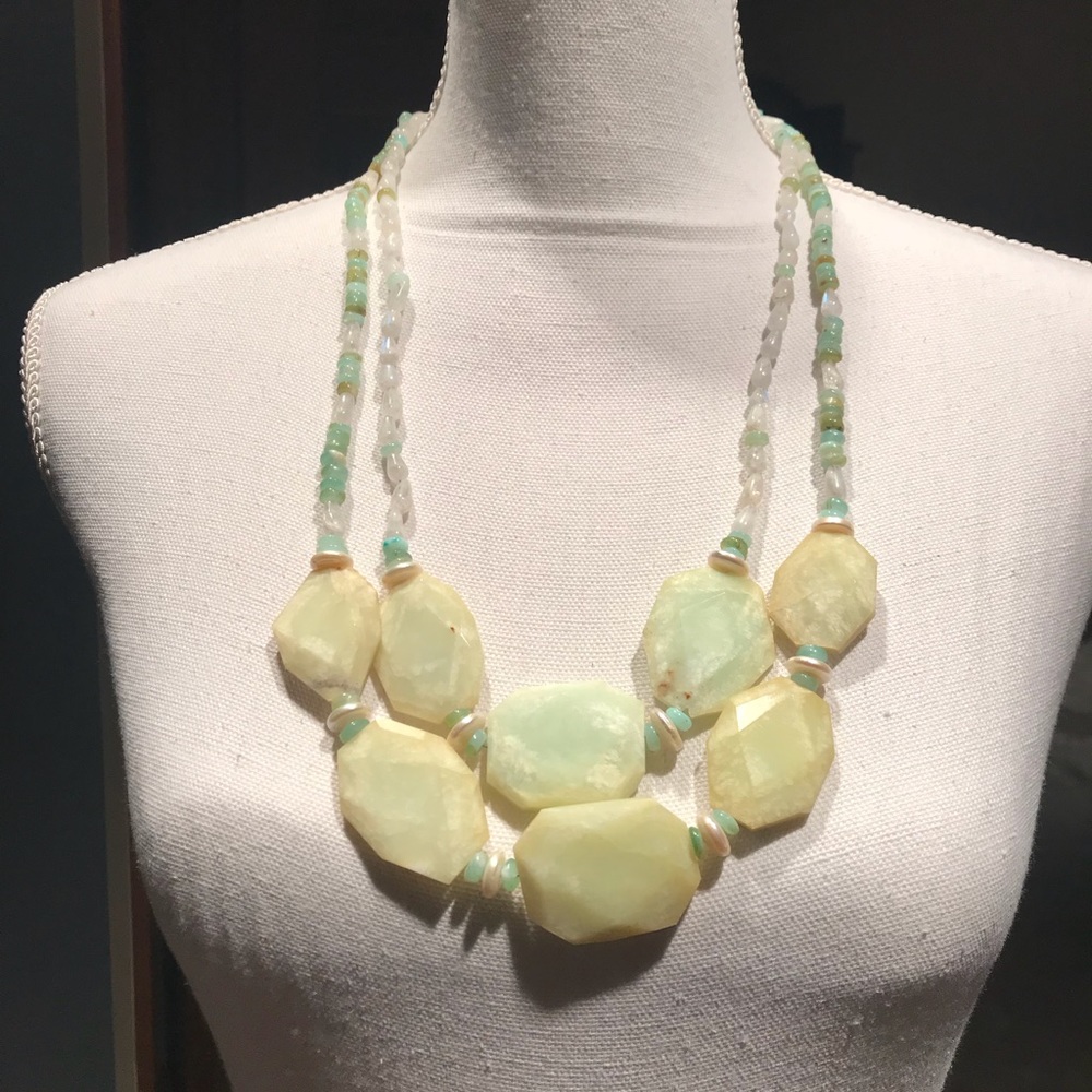 Blue and Peruvian Opal necklace